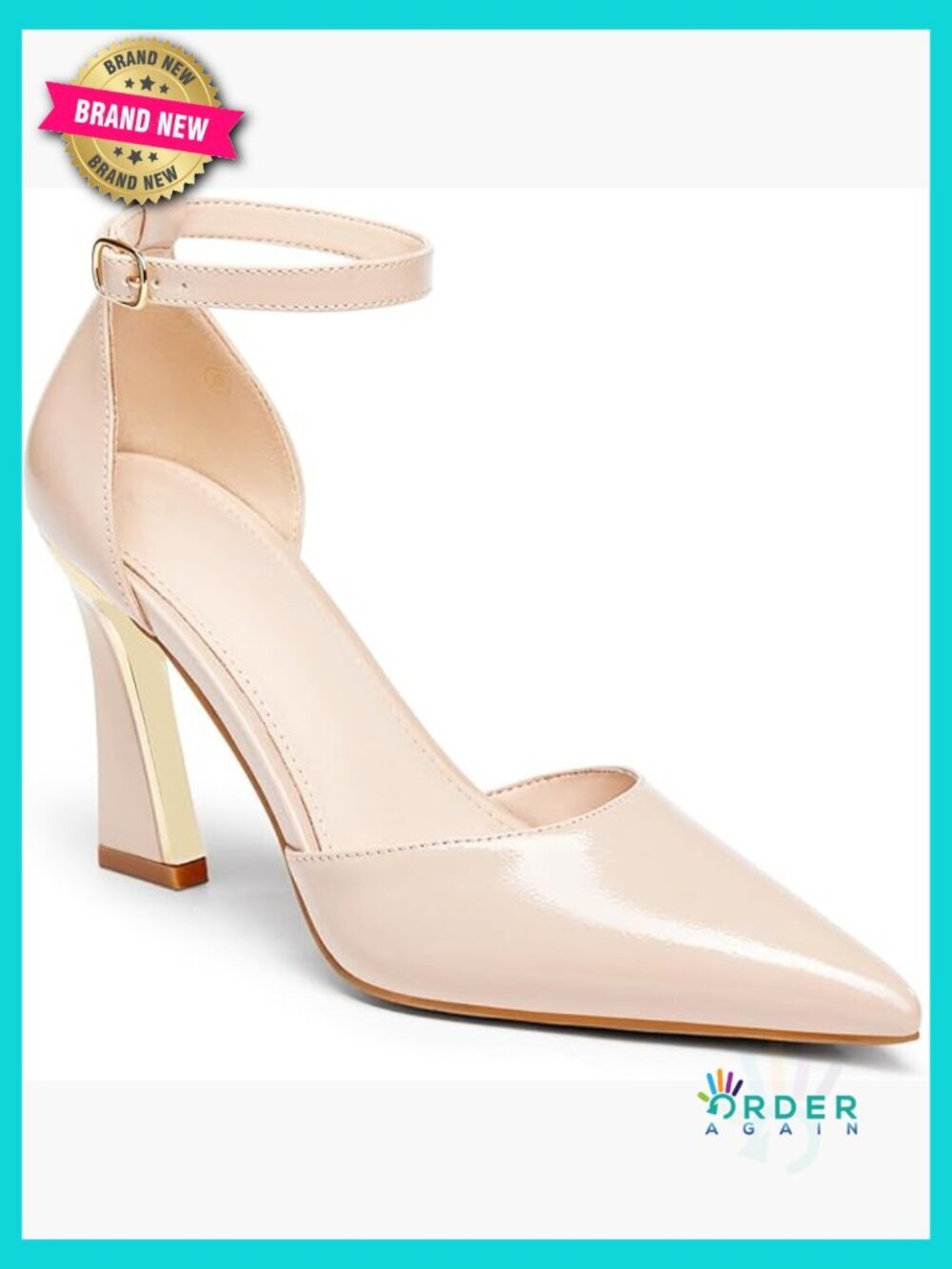 Pointed Closed Toe D'Orsay Heeled Sandals Stiletto Ankle Strap Pumps